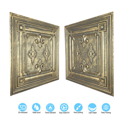 10tiles/lot Drop-In Decorative Tin Tiles for Hotels, Villas and Modern Office Buildings PL63