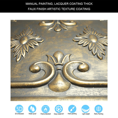 10tiles/lot Drop-In Decorative Tin Tiles for Hotels, Villas and Modern Office Buildings PL63