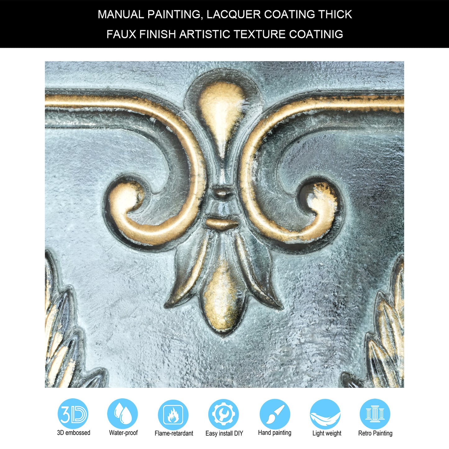 10tiles/lot Drop-In Decorative Tin Tiles for Hotels, Villas and Modern Office Buildings PL63