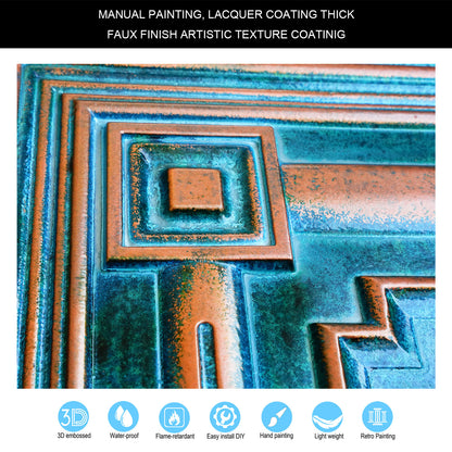 10tiles/lot Drop-In Decorative Tin Tiles for Hotels, Villas and Modern Office Buildings PL63