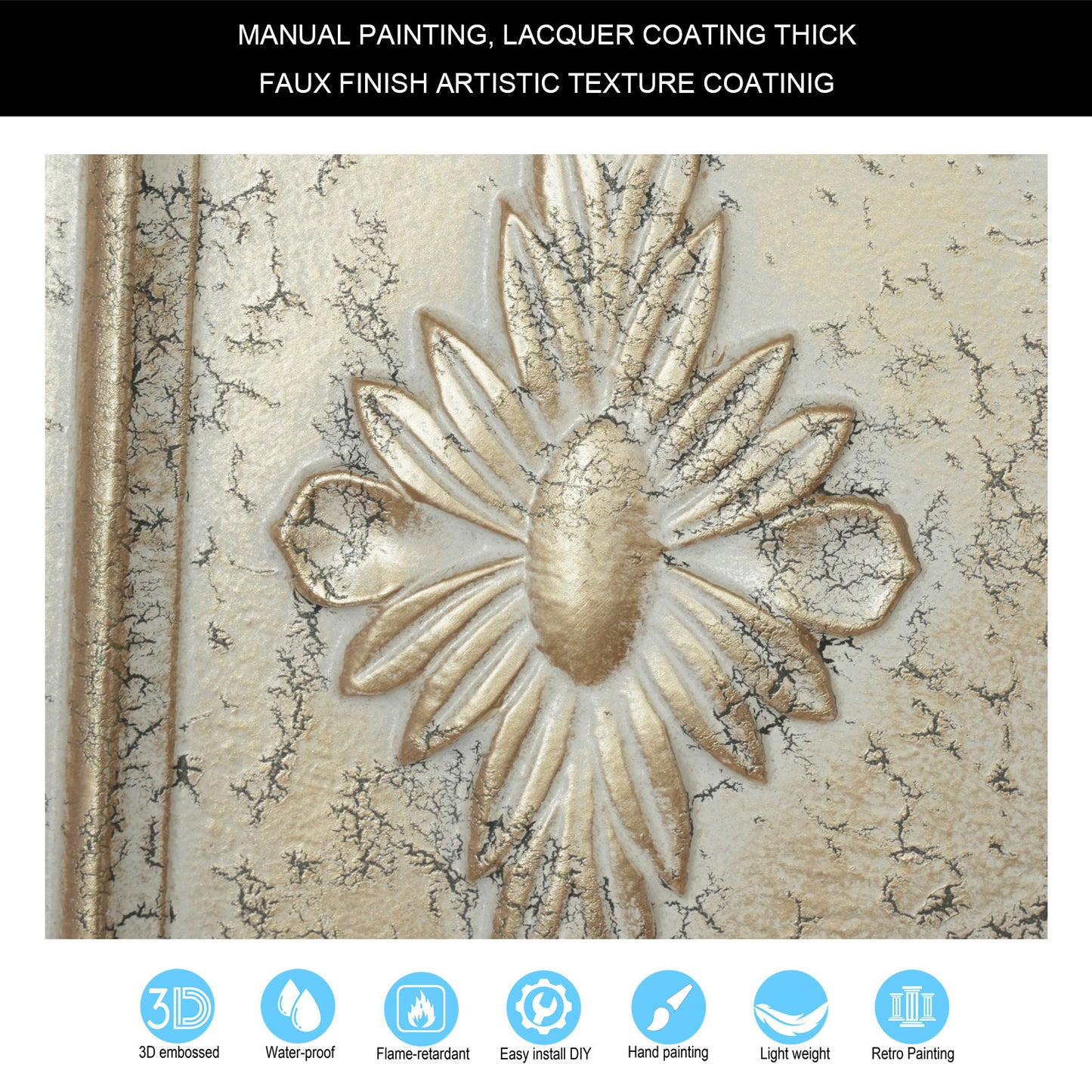 10tiles/lot Vintage Ceiling Panels for Book Bars, Art Cafés and Boutique Retail Shops PL63