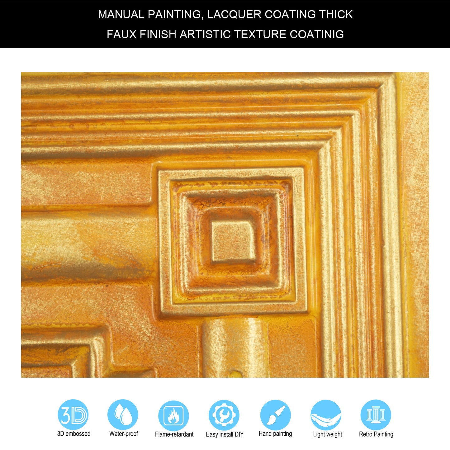 10tiles/lot Faux Metal Ceiling Tiles for Stylish Kitchens, Bedrooms and Interior Renovation PL63