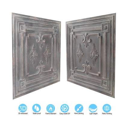 10tiles/lot Faux Tin Textured Tiles for Creative Restaurants, Coffee Shops and Unique Bars PL63