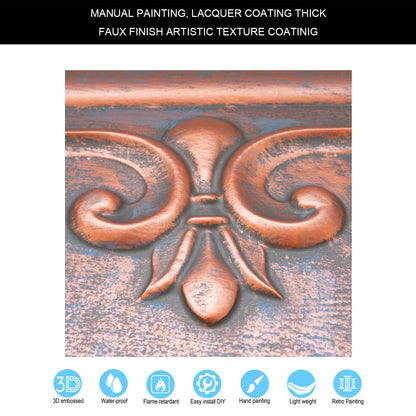 10tiles/lot Faux Metal Ceiling Tiles for Stylish Kitchens, Bedrooms and Interior Renovation PL63