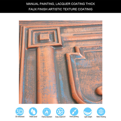 10tiles/lot Faux Metal Ceiling Tiles for Stylish Kitchens, Bedrooms and Interior Renovation PL63