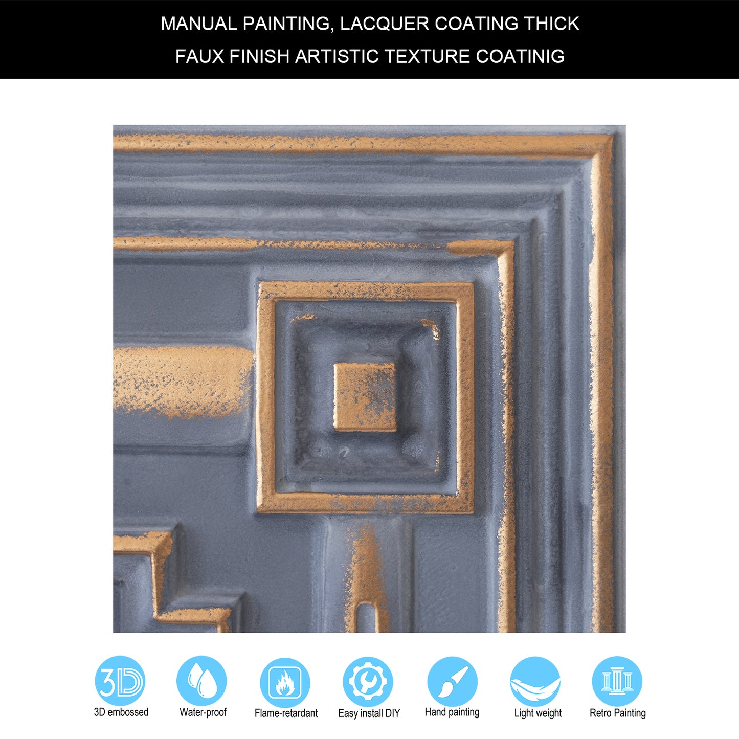 10tiles/lot Drop-In Decorative Tin Tiles for Hotels, Villas and Modern Office Buildings PL63