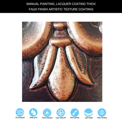 10tiles/lot 3D Faux Metal Ceiling Tiles for Stylish Bars, Clubs and Trendy Restaurants PL63