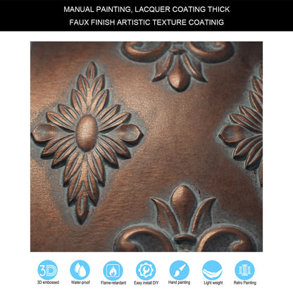 10tiles/lot 3D Faux Metal Ceiling Tiles for Stylish Bars, Clubs and Trendy Restaurants PL63