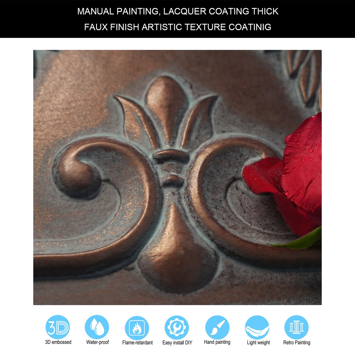 10tiles/lot 3D Faux Metal Ceiling Tiles for Stylish Bars, Clubs and Trendy Restaurants PL63