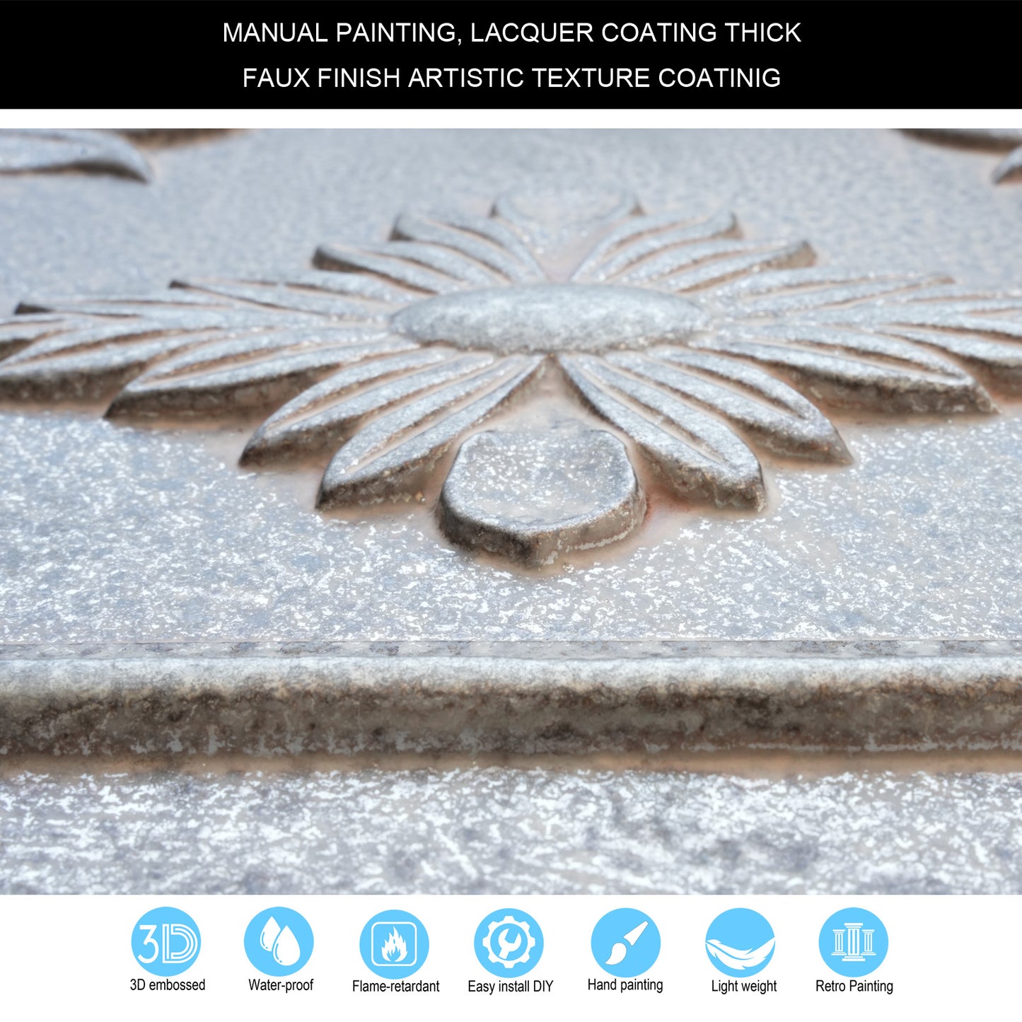 10tiles/lot Faux Tin Textured Tiles for Creative Restaurants, Coffee Shops and Unique Bars PL63