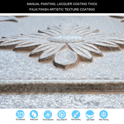 10tiles/lot Faux Tin Textured Tiles for Creative Restaurants, Coffee Shops and Unique Bars PL63