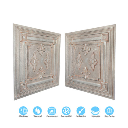 10tiles/lot Faux Tin Textured Tiles for Creative Restaurants, Coffee Shops and Unique Bars PL63