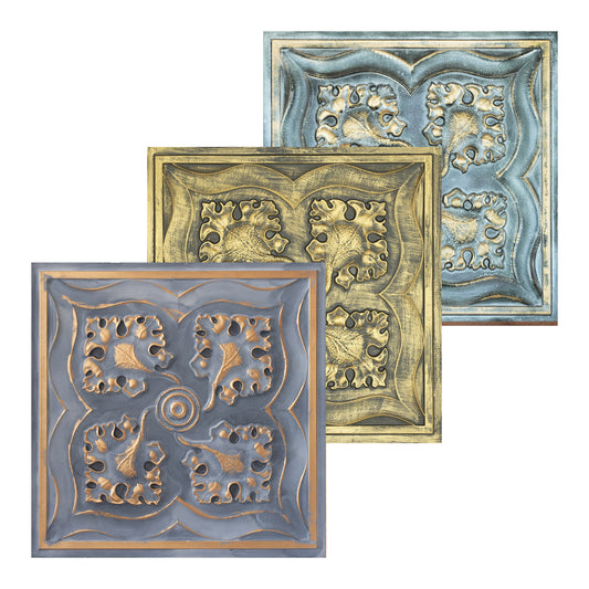 10tiles/lot 3D Faux Metal Ceiling Tiles for Stylish Bars, Clubs and Trendy Restaurants PL64