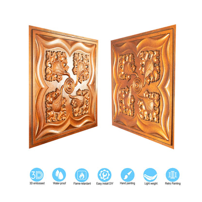 10tiles/lot DIY Faux Metal Ceiling Tile Panels for Café Bars, Studios and Artistic Interiors PL64