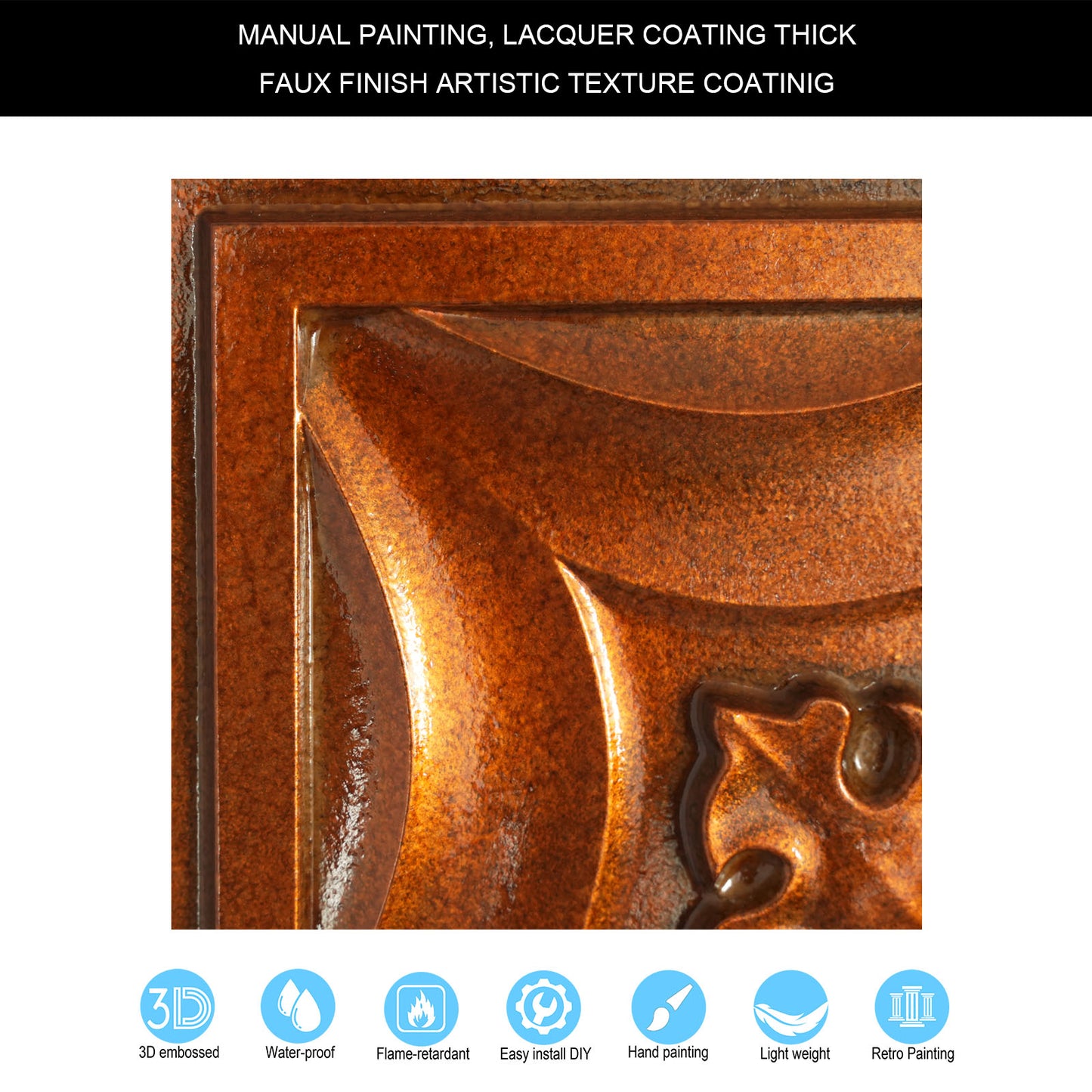 10tiles/lot DIY Faux Metal Ceiling Tile Panels for Café Bars, Studios and Artistic Interiors PL64