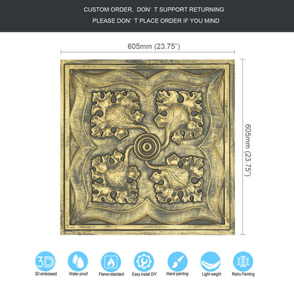 10tiles/lot 3D Faux Metal Ceiling Tiles for Stylish Bars, Clubs and Trendy Restaurants PL64