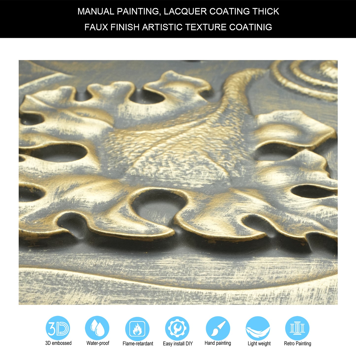 10tiles/lot 3D Faux Metal Ceiling Tiles for Stylish Bars, Clubs and Trendy Restaurants PL64