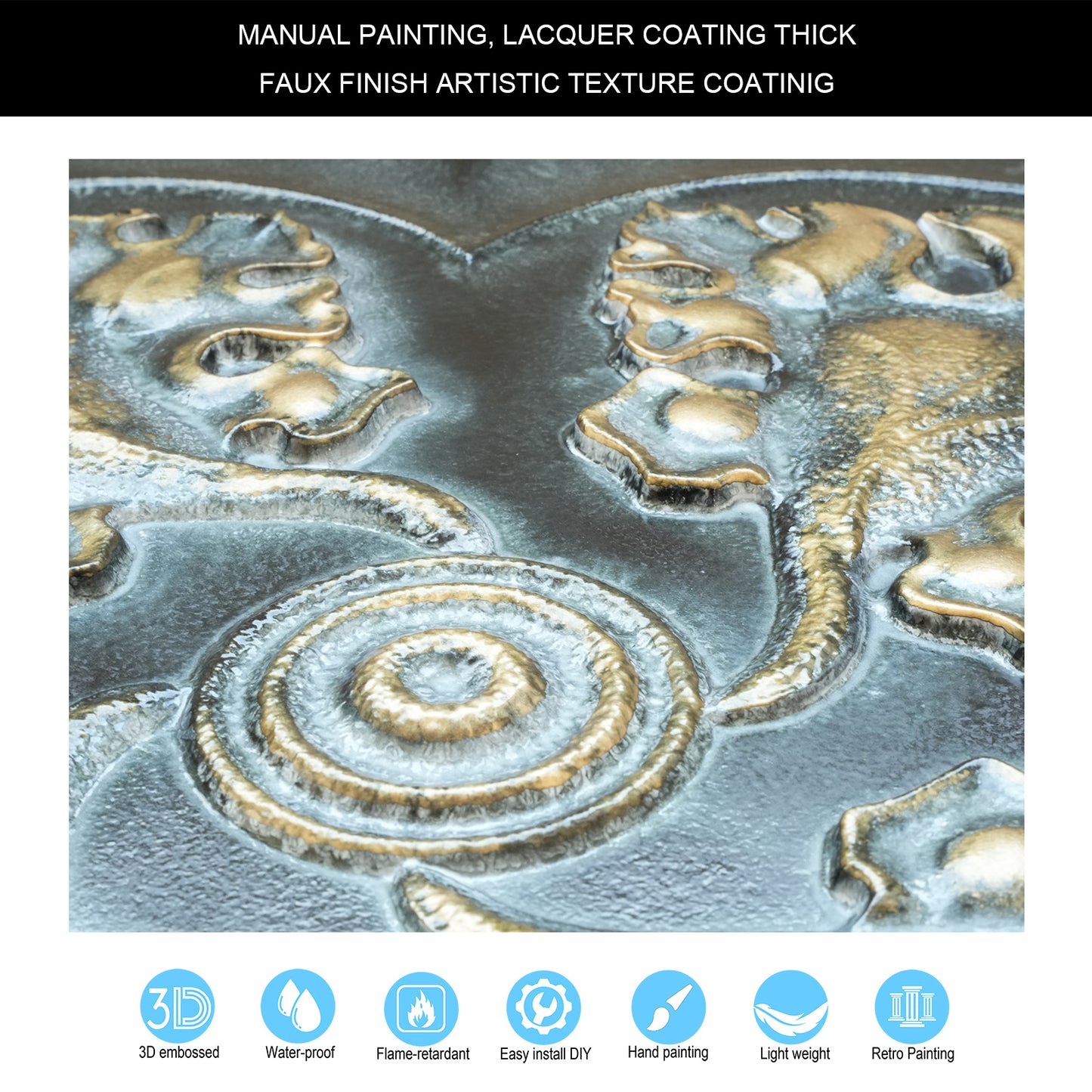 10tiles/lot 3D Faux Metal Ceiling Tiles for Stylish Bars, Clubs and Trendy Restaurants PL64