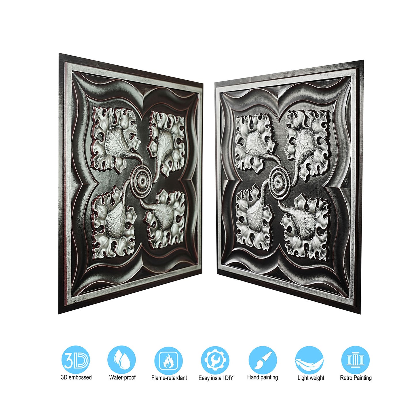 10tiles/lot PVC Ceiling Tiles for Kitchens, Bedrooms, Offices and Modern Commercial Interiors PL64