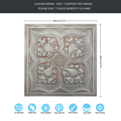 10tiles/lot PVC Ceiling Tiles for Kitchens, Bedrooms, Offices and Modern Commercial Interiors PL64