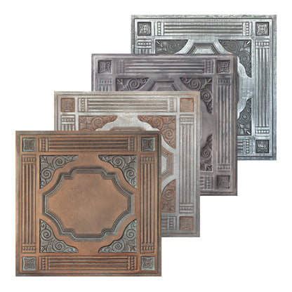 10tiles/lot DIY Faux Metal Ceiling Tile Panels for Café Bars, Studios and Artistic Interiors PL65