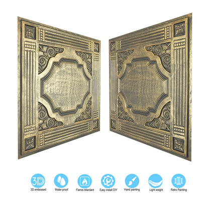 10tiles/lot Faux Tin Embossed Tiles for Luxury Apartments, Villas and Modern Home Interiors PL65