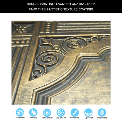 10tiles/lot Faux Tin Embossed Tiles for Luxury Apartments, Villas and Modern Home Interiors PL65