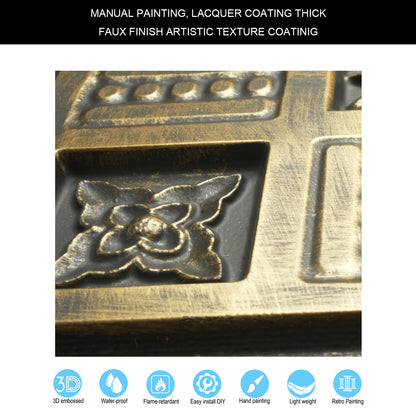 10tiles/lot Faux Tin Embossed Tiles for Luxury Apartments, Villas and Modern Home Interiors PL65