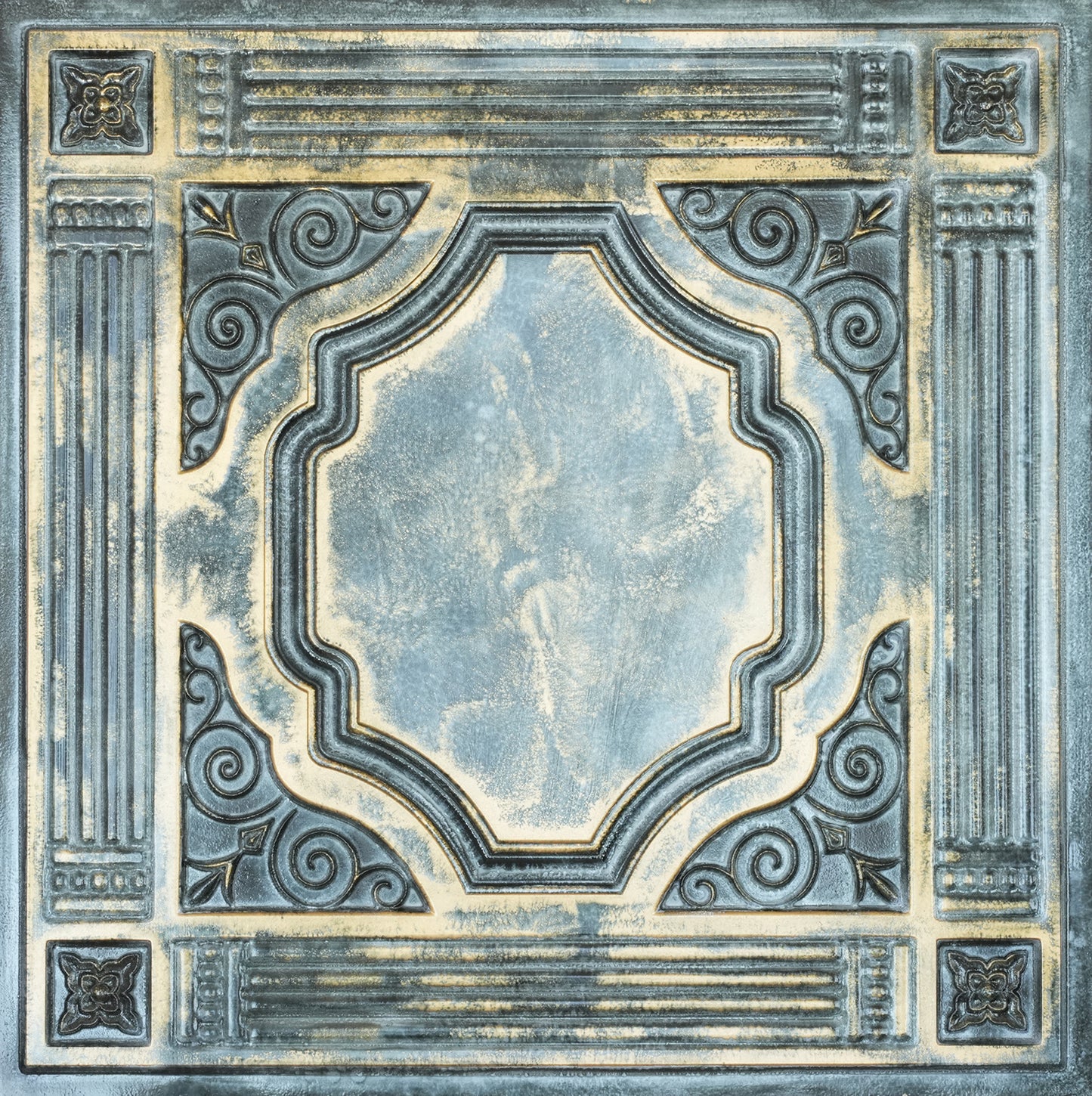 10tiles/lot Faux Tin Embossed Tiles for Luxury Apartments, Villas and Modern Home Interiors PL65