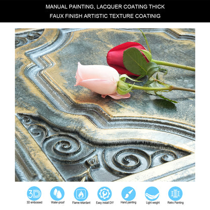 10tiles/lot Faux Tin Embossed Tiles for Luxury Apartments, Villas and Modern Home Interiors PL65