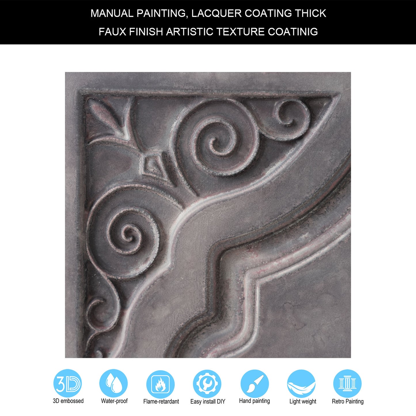 10tiles/lot DIY Faux Metal Ceiling Tile Panels for Café Bars, Studios and Artistic Interiors PL65