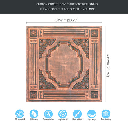 10tiles/lot Embossed Ceiling Tiles for Elegant Restaurants, Coffee Shops and Contemporary Bedrooms PL65