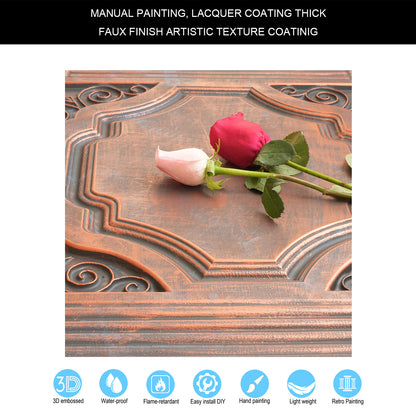 10tiles/lot Embossed Ceiling Tiles for Elegant Restaurants, Coffee Shops and Contemporary Bedrooms PL65