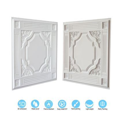 10tiles/lot 3D Ceiling Tiles for Modern Bedrooms, Kitchens, Cafés and Creative Interior Spaces PL65
