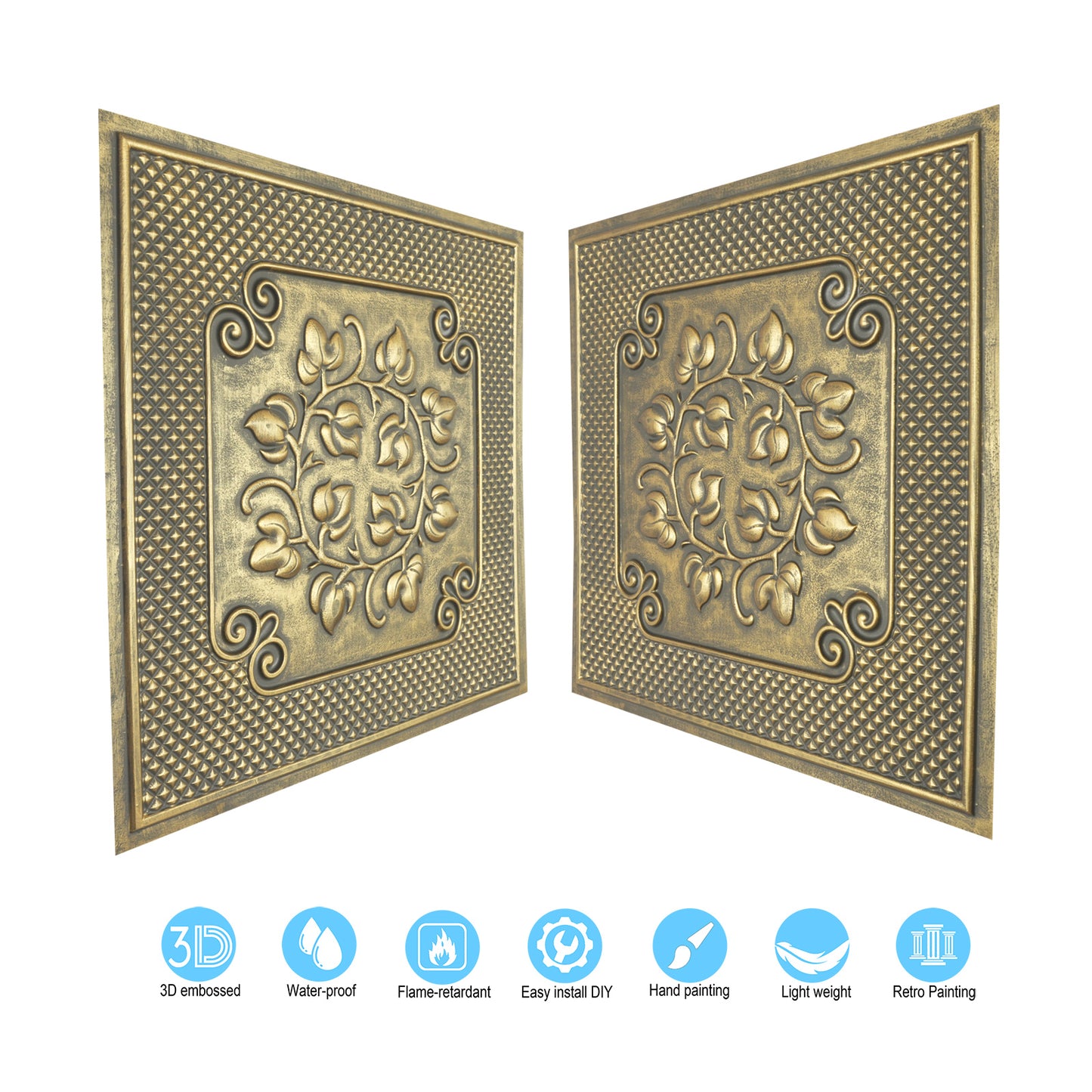 10tiles/lot 3D Decorative Ceiling Tiles for Trendy Restaurants, Bars and Creative Cafés PL66