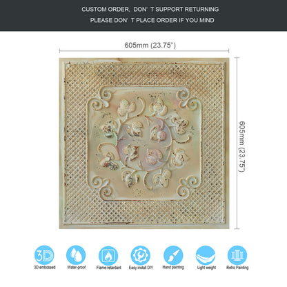 10tiles/lot Artistic Ceiling Tiles for Book Cafés, Literary Shops and Cultural Retail Spaces PL66