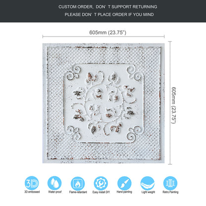 10tiles/lot Artistic Ceiling Tiles for Book Cafés, Literary Shops and Cultural Retail Spaces PL66