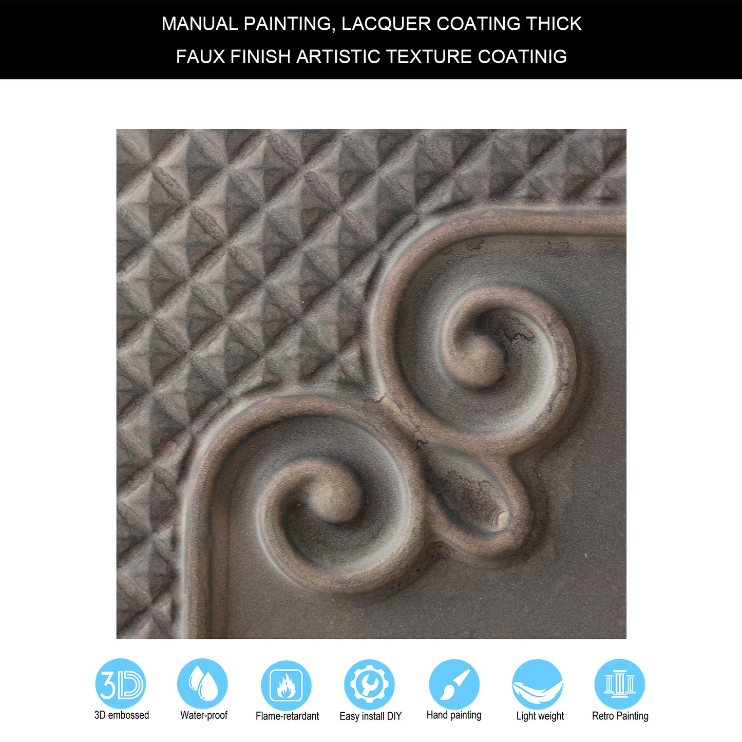 10tiles/lot Antique Ceiling Tiles for Premium Hotels, Mansions, Villas and Classic Dining Rooms PL66