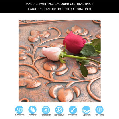 10tiles/lot Vintage Ceiling Tiles for Wine Cellars, Old-World Restaurants and Artistic Rooms PL66