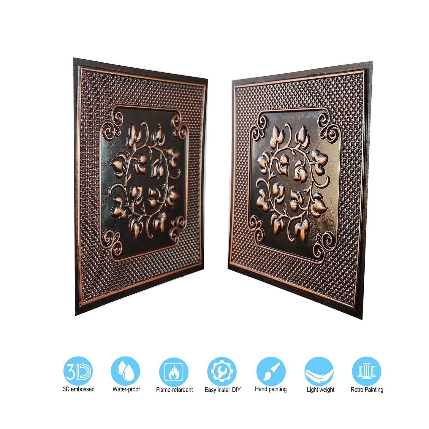 10tiles/lot 3D Decorative Ceiling Tiles for Trendy Restaurants, Bars and Creative Cafés PL66