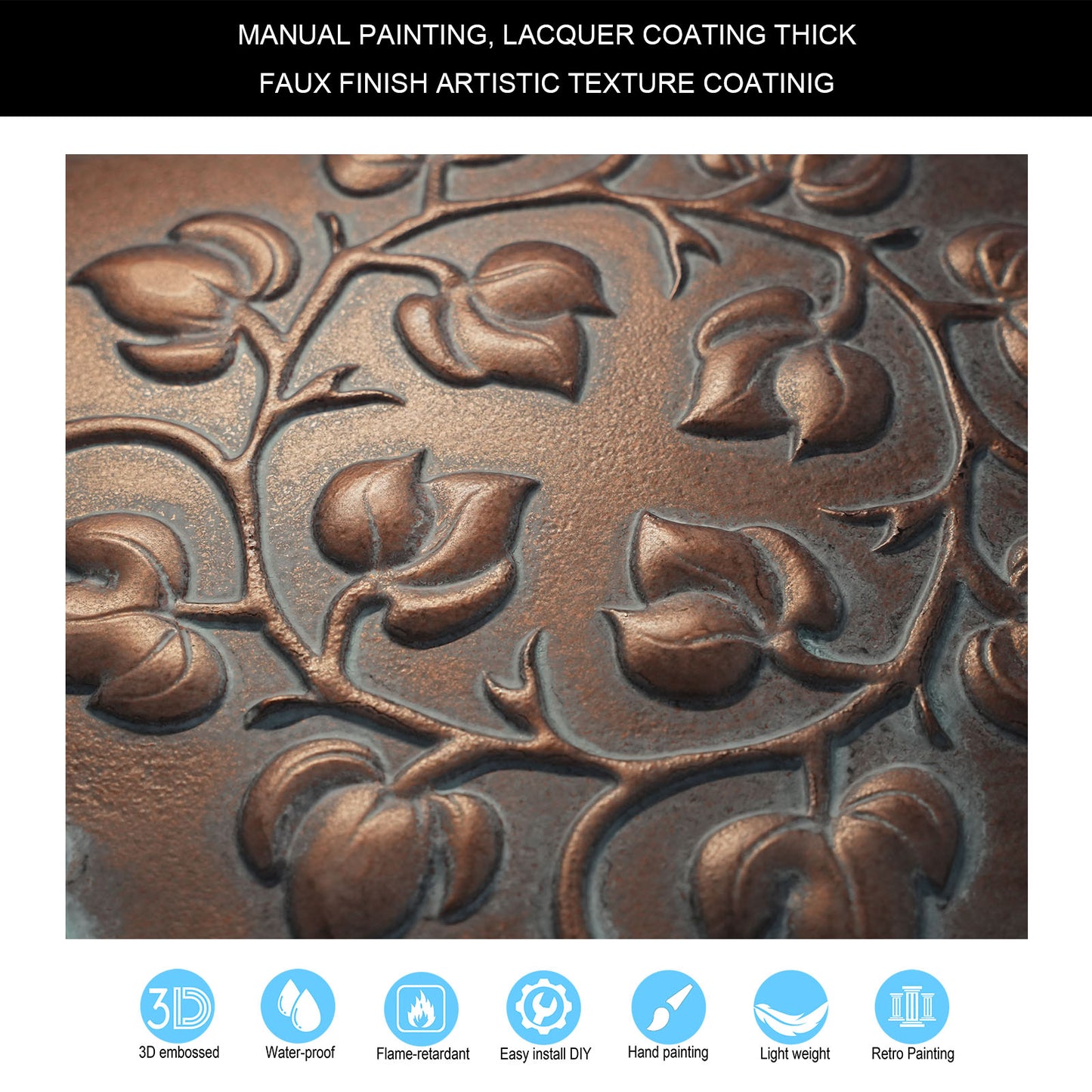 10tiles/lot Vintage Ceiling Tiles for Wine Cellars, Old-World Restaurants and Artistic Rooms PL66