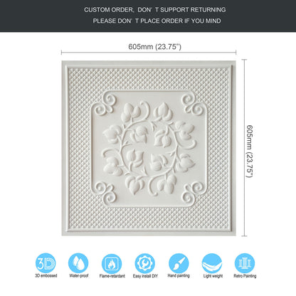 10tiles/lot Artistic Ceiling Tiles for Book Cafés, Literary Shops and Cultural Retail Spaces PL66