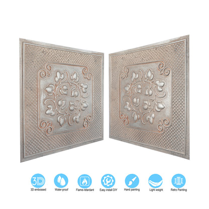 10tiles/lot Vintage Ceiling Tiles for Wine Cellars, Old-World Restaurants and Artistic Rooms PL66