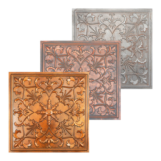 10tiles/lot Artistic Tin Ceiling Tiles for Artisan Workshops, Museums and Gallery Spaces PL70