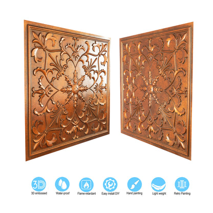 10tiles/lot Artistic Tin Ceiling Tiles for Artisan Workshops, Museums and Gallery Spaces PL70