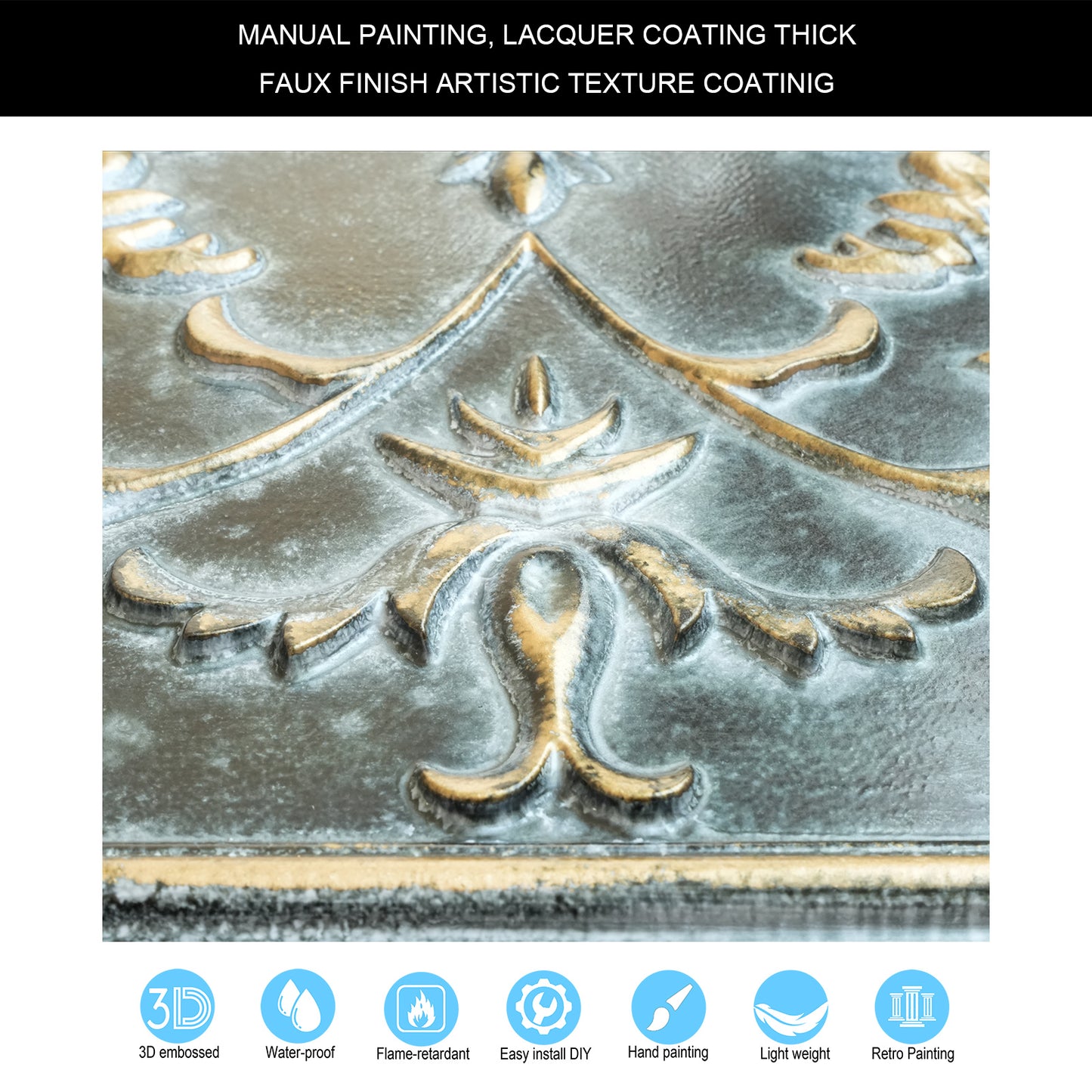 10tiles/lot PVC Ceiling Tiles for Salons, Spas, Massage Rooms and Comfortable Interiors PL66