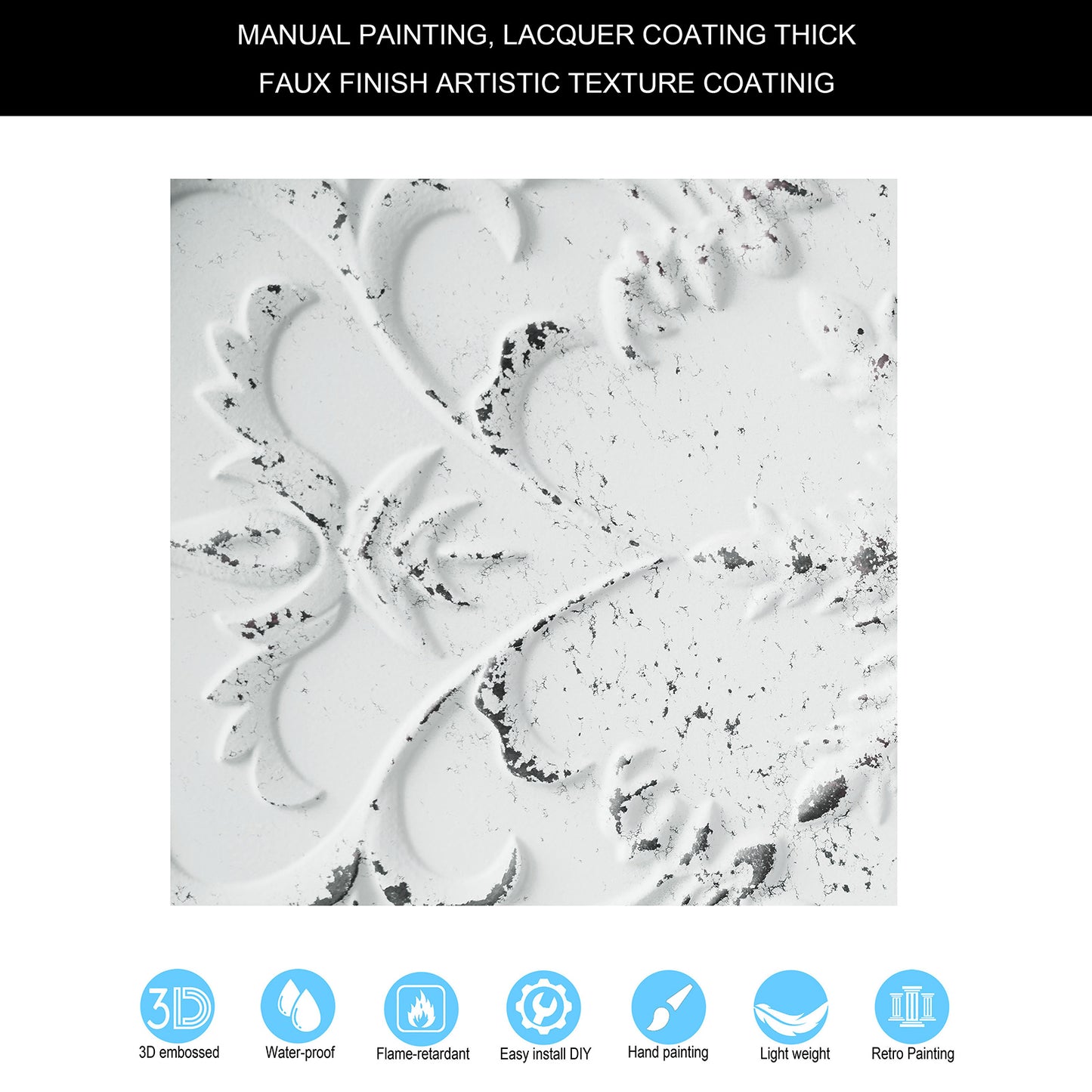 10tiles/lot Artistic Ceiling Tiles for Libraries, Museums, Craft Studios and Cultural Interiors PL70