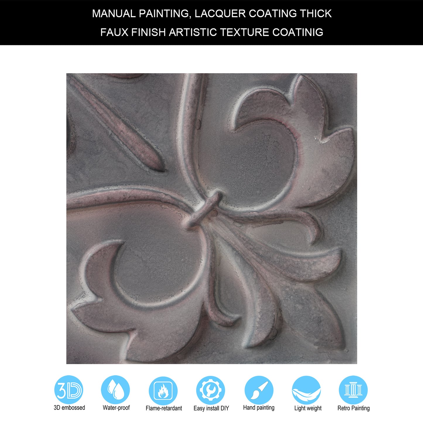 10tiles/lot PVC Ceiling Tiles for Salons, Spas, Massage Rooms and Comfortable Interiors PL66