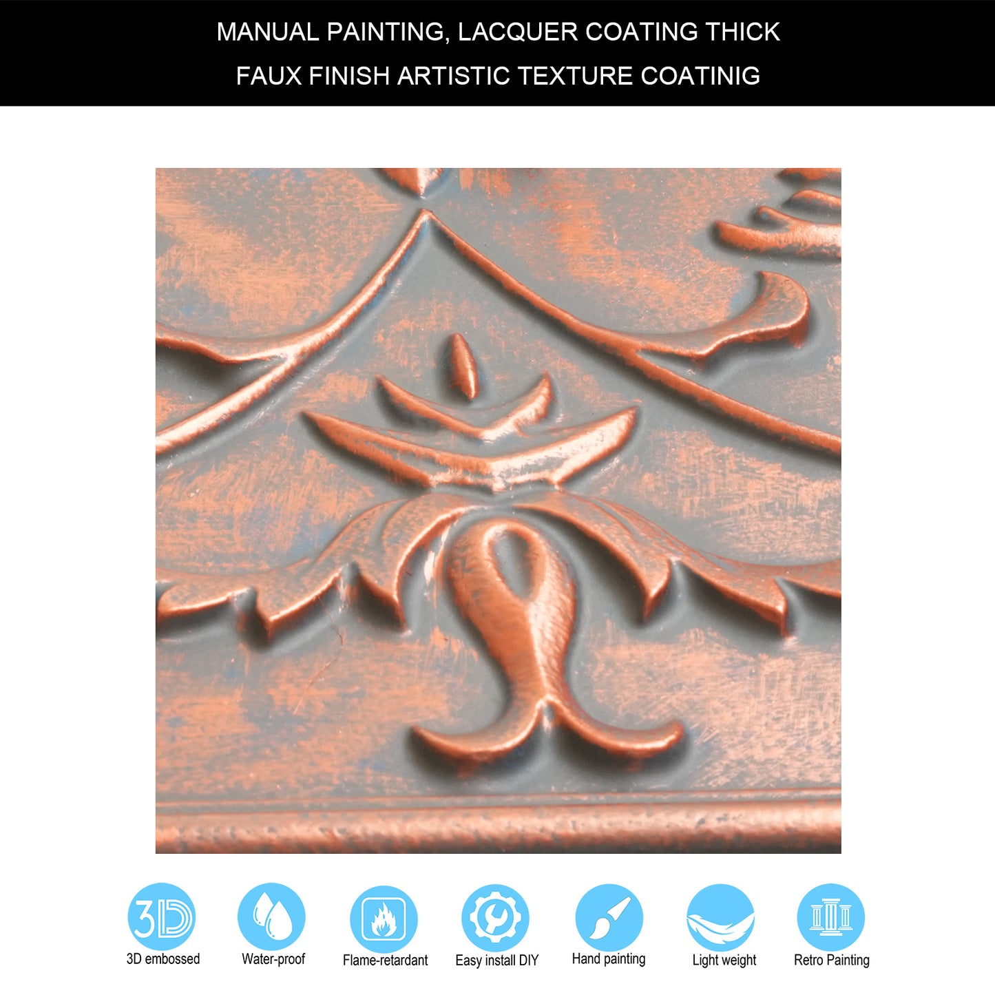10tiles/lot Artistic Tin Ceiling Tiles for Artisan Workshops, Museums and Gallery Spaces PL70