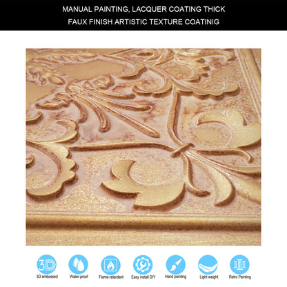 10tiles/lot Faux Metal Ceiling Tiles for Bars, Cafés, Lounges and Contemporary Interiors PL70